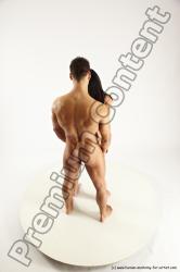 Nude Woman - Man White Standing poses - ALL Muscular Short Brown Standing poses - simple Multi angles poses Realistic